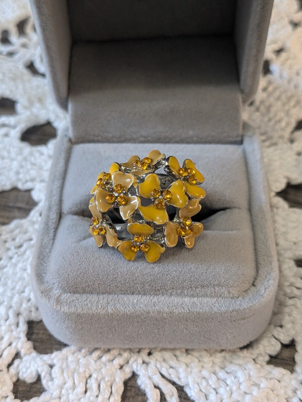 Yellow Floral Ring